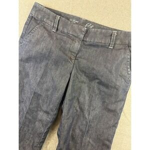 The Limited 678 Denim Trousers Women 8 Blue Dark Wash Wide Leg Mid Rise Jeans